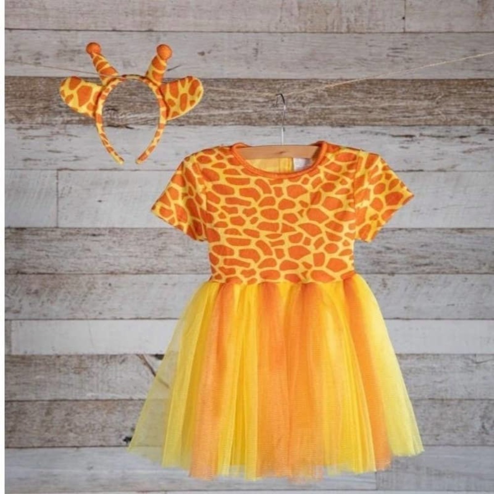 Infant Girl 3-6M Giraffe Halloween Costume 2 Piece - Picture 2 of 10